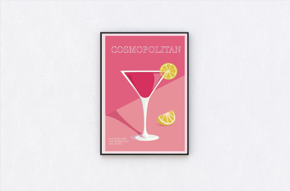
                  
                    Cosmopolitan Cocktail Poster Print - Dreamers who Travel
                  
                