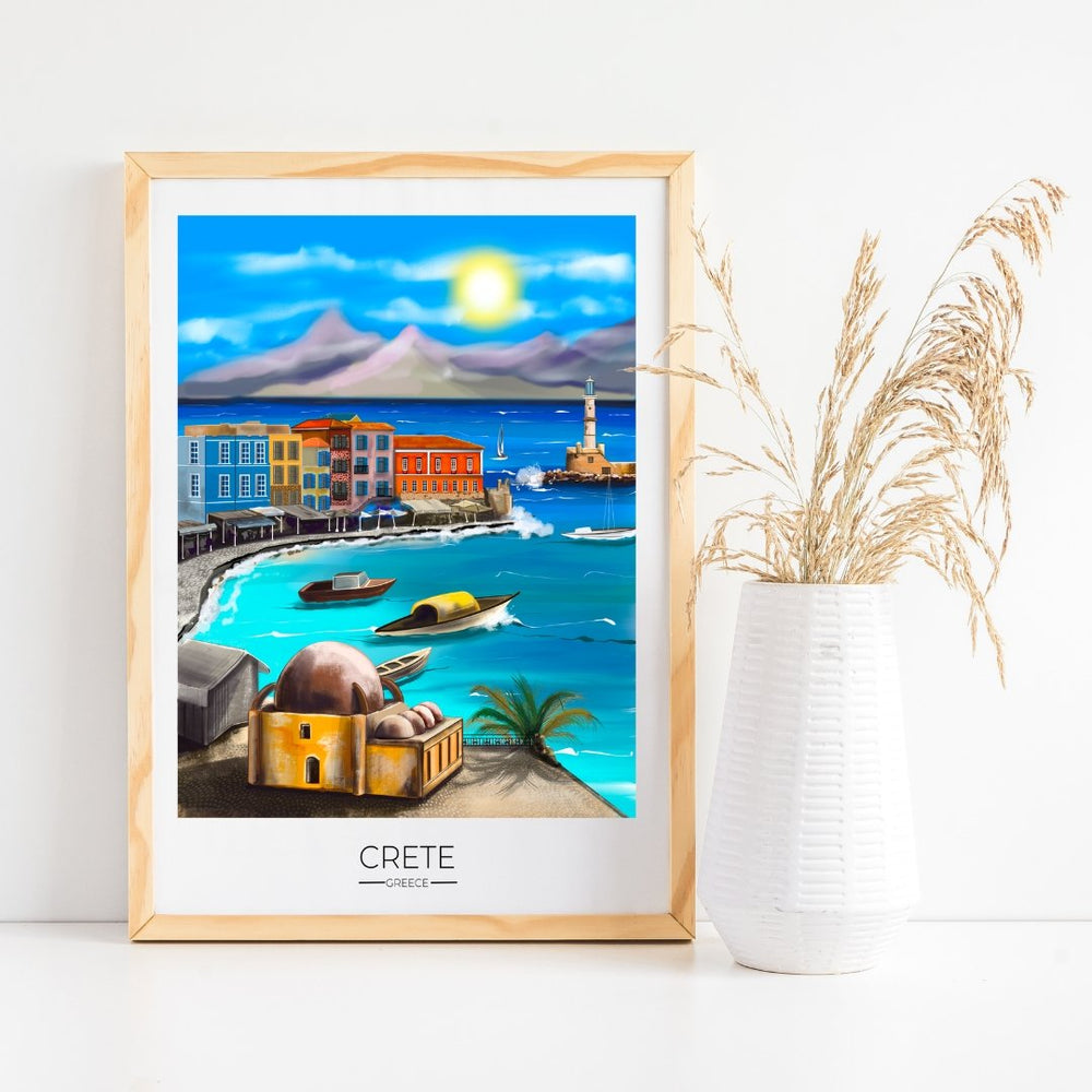 
                  
                    Crete Travel Poster Print - Dreamers who Travel
                  
                