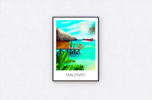 
                  
                    Maldives Travel Poster Print - Dreamers who Travel
                  
                