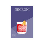 Negroni Cocktail Poster Print - Dreamers who Travel