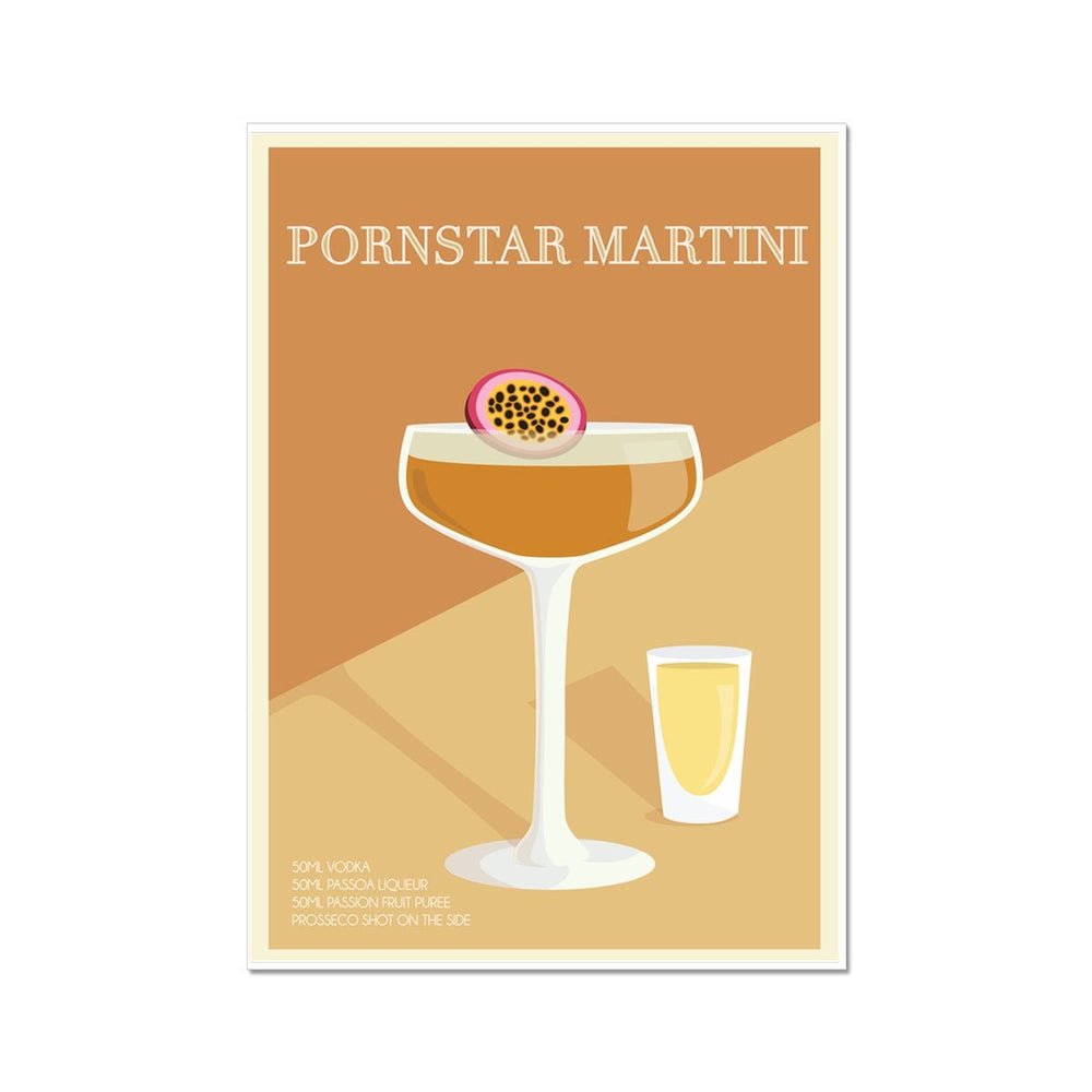 Pornstar Martini Cocktail Poster Print - Dreamers who Travel