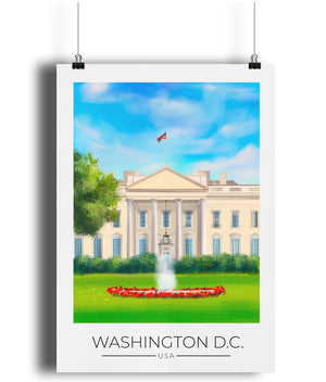 
                  
                    Washington D.C. Travel Poster Print - Dreamers who Travel
                  
                