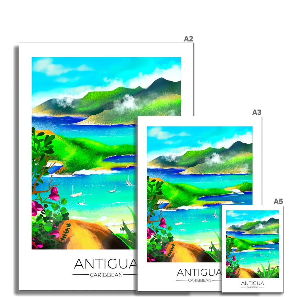 
                  
                    Antigua Travel Poster Print - Dreamers who Travel
                  
                