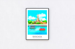 
                  
                    Bangkok Travel Poster Print - Dreamers who Travel
                  
                