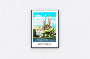 
                  
                    Barcelona Travel Poster Print - Dreamers who Travel
                  
                