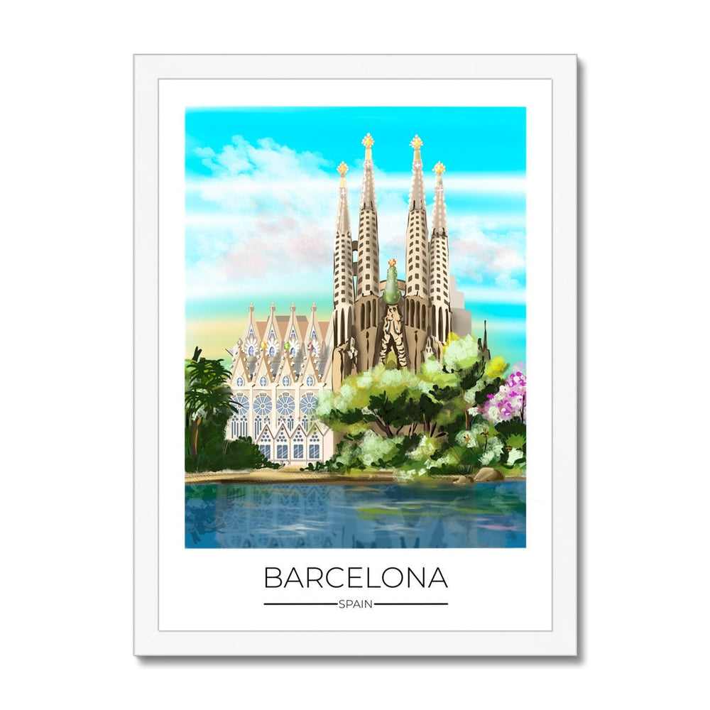 
                  
                    Barcelona Travel Poster Print - Dreamers who Travel
                  
                