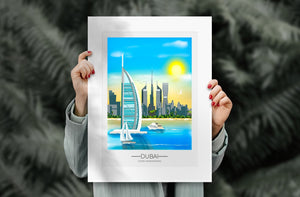 
                  
                    Dubai Travel Poster Print - Dreamers who Travel
                  
                