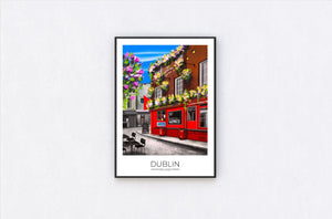 
                  
                    Dublin Travel Poster Print - Dreamers who Travel
                  
                