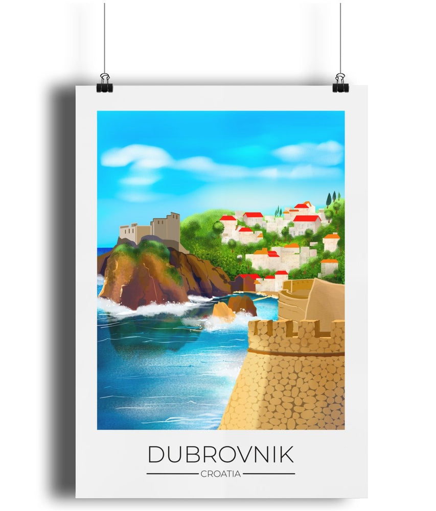
                  
                    Dubrovnik Travel Poster Print - Dreamers who Travel
                  
                