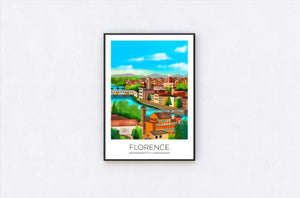 
                  
                    Florence Travel Poster Print - Dreamers who Travel
                  
                