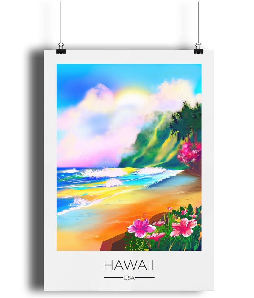 
                  
                    Hawaii Travel Poster Print - Dreamers who Travel
                  
                