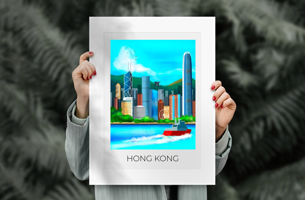 
                  
                    Hong Kong Travel Poster Print - Dreamers who Travel
                  
                