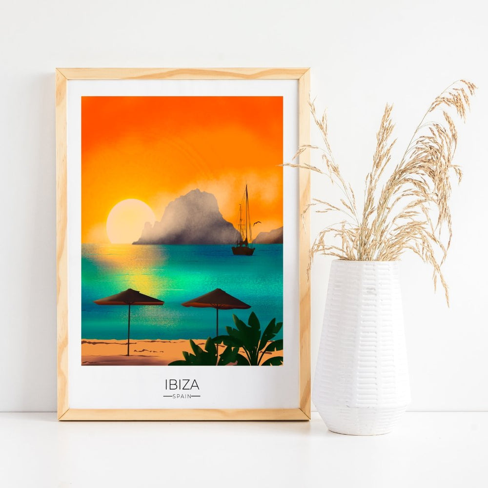 
                  
                    Ibiza Travel Poster Print - Dreamers who Travel
                  
                