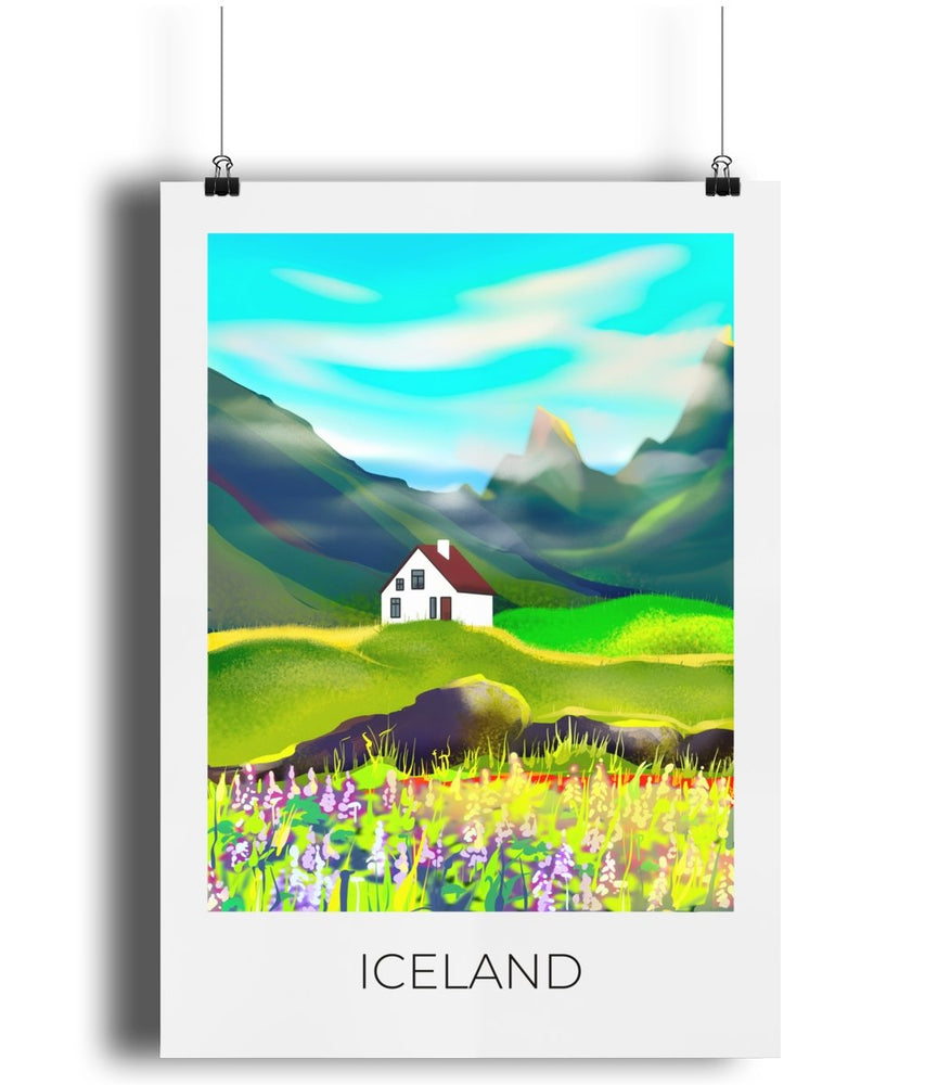 
                  
                    Iceland Travel Poster Print - Dreamers who Travel
                  
                