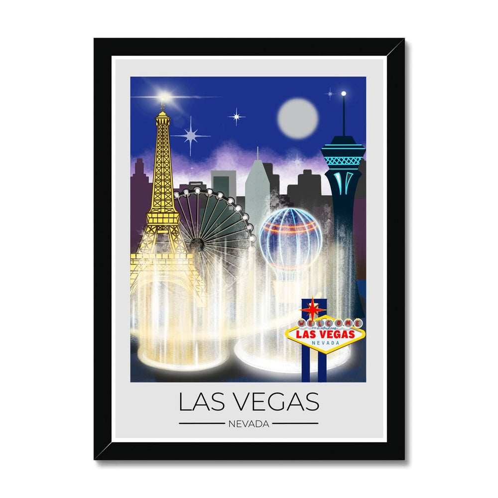 Las Vegas, Travel, Vintage Poster Shower Curtain