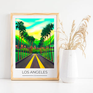 
                  
                    Los Angeles Travel Poster Print - Dreamers who Travel
                  
                