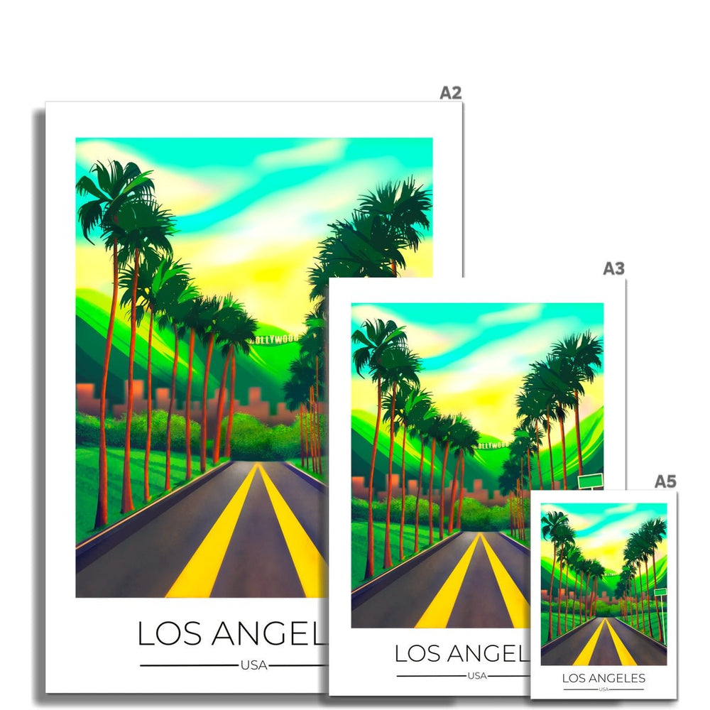 
                  
                    Los Angeles Travel Poster Print - Dreamers who Travel
                  
                