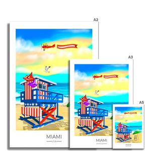
                  
                    Miami Travel Poster Print - Dreamers who Travel
                  
                