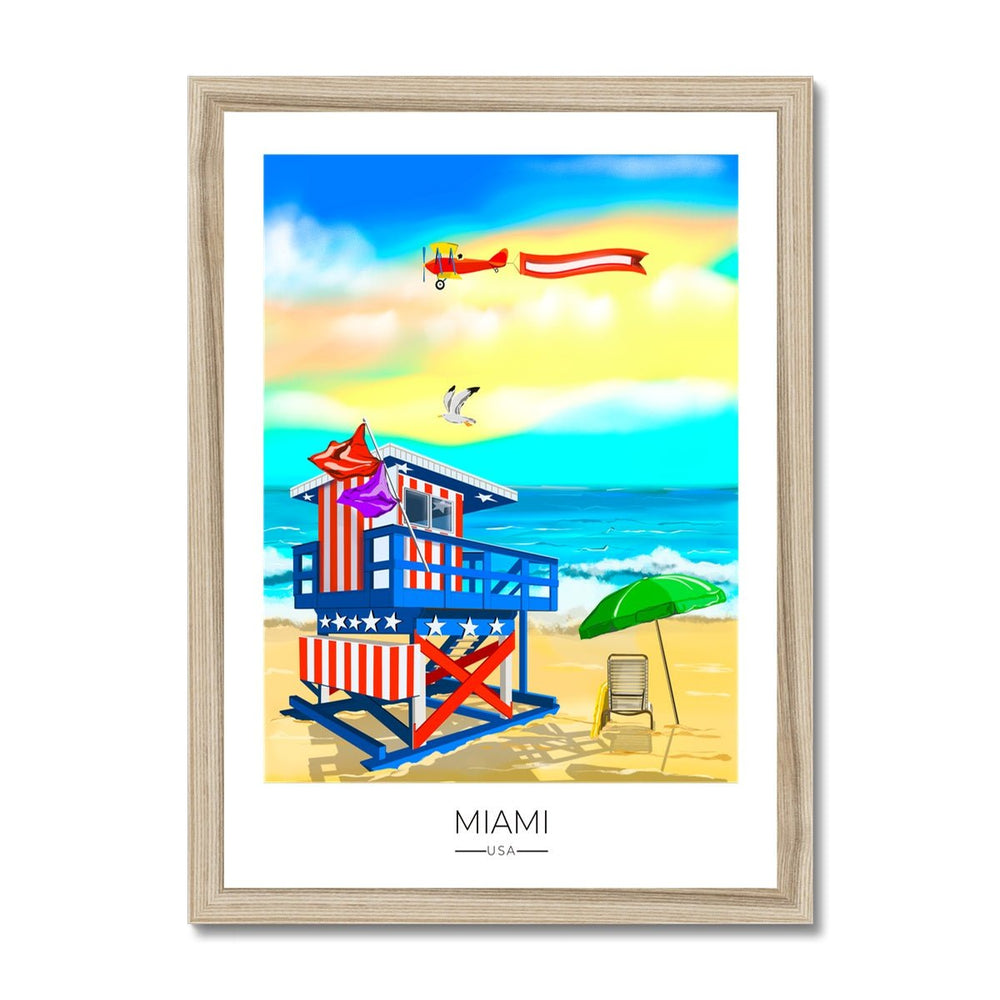 
                  
                    Miami Travel Poster Print - Dreamers who Travel
                  
                