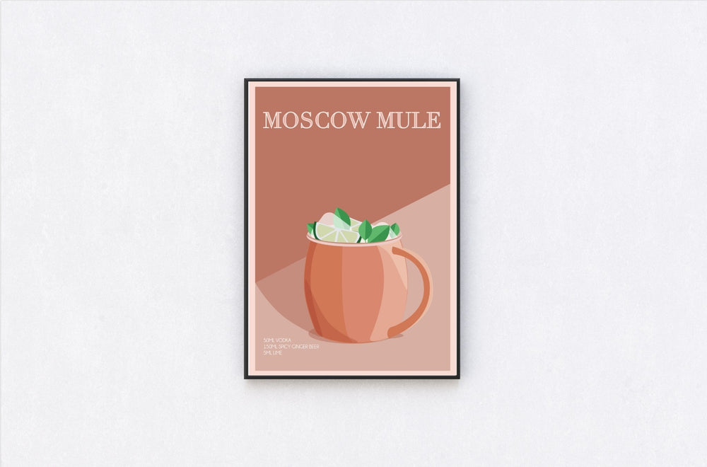 
                  
                    Moscow Mule Cocktail Poster Print - Dreamers who Travel
                  
                