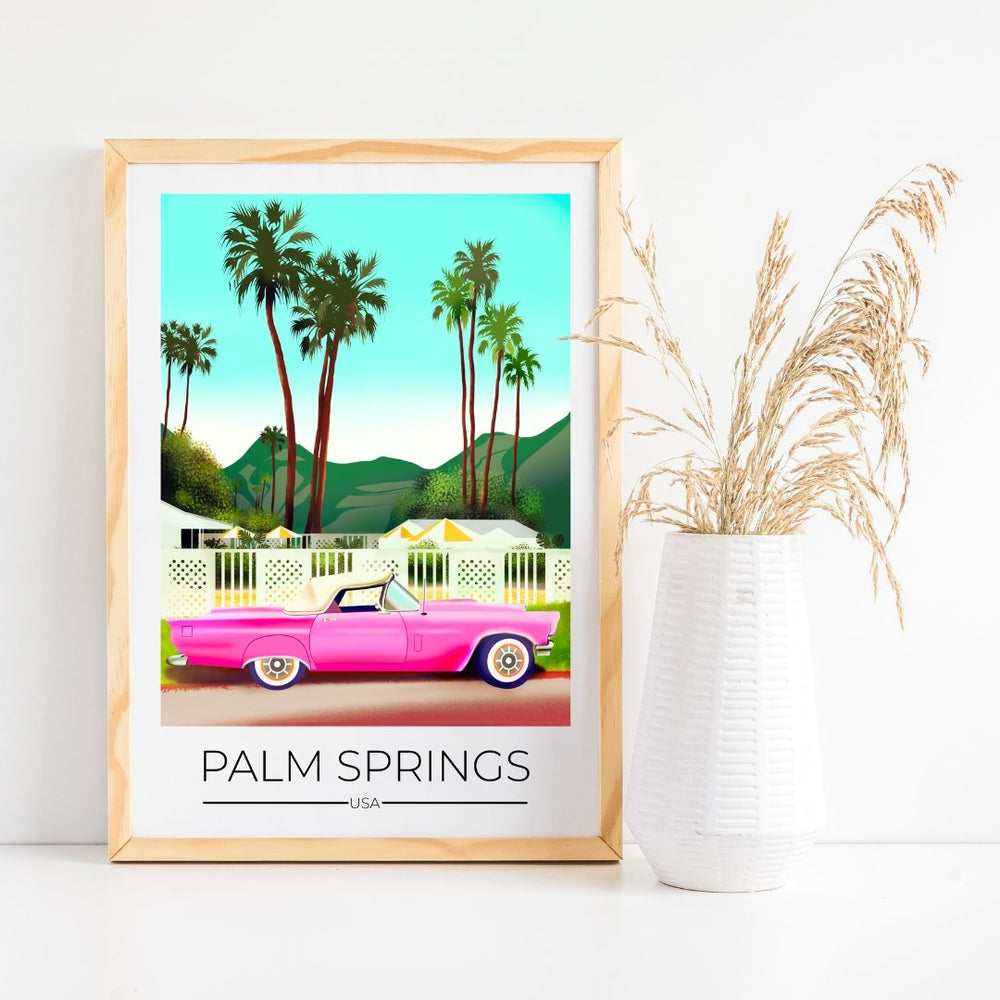 
                  
                    Palm Springs Travel Poster Print - Dreamers who Travel
                  
                