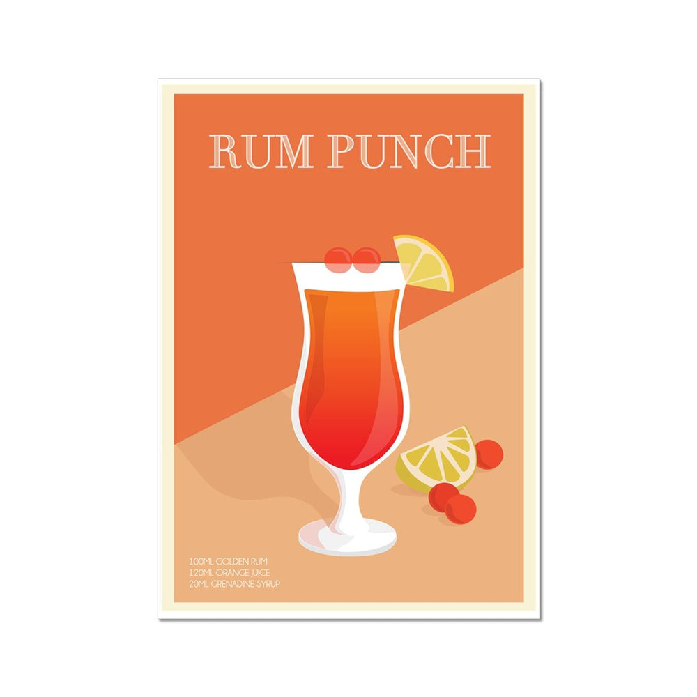 Rum Punch Cocktail Poster Print - Dreamers who Travel