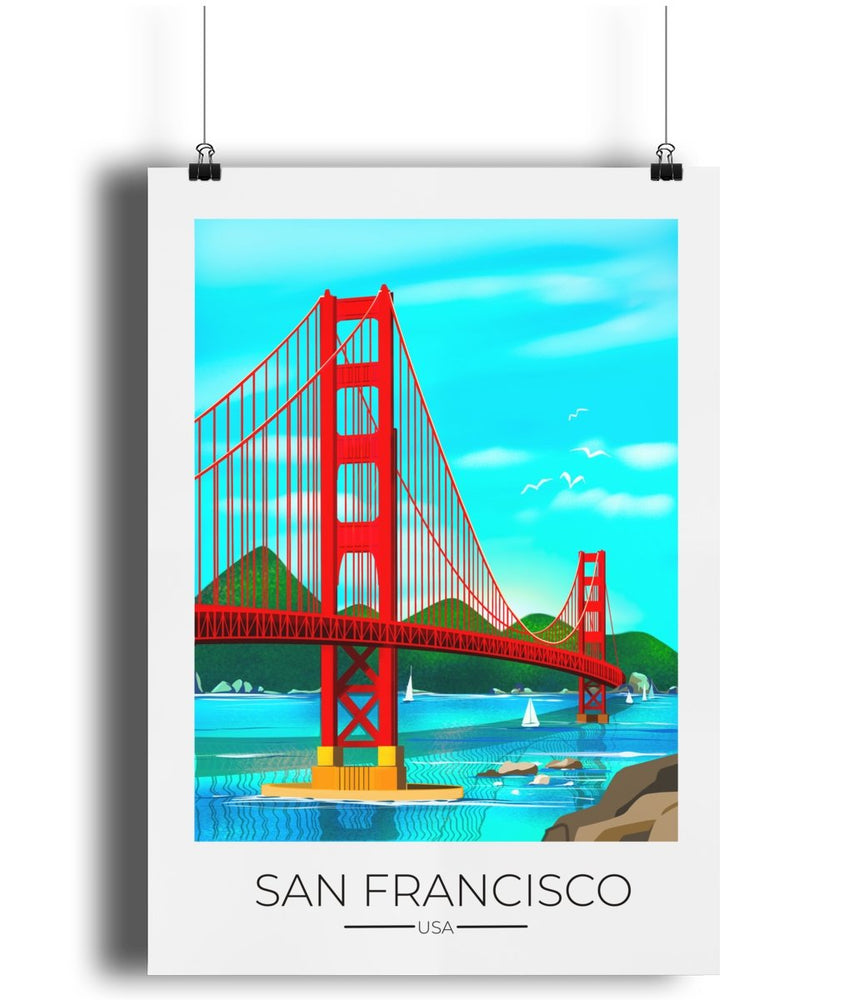 
                  
                    San Francisco Travel Poster Print - Dreamers who Travel
                  
                