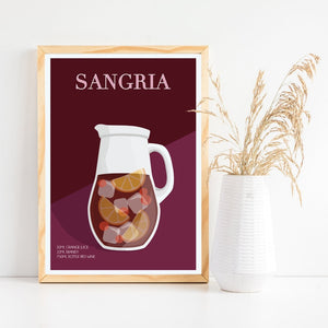 
                  
                    Sangria Cocktail Poster Print - Dreamers who Travel
                  
                