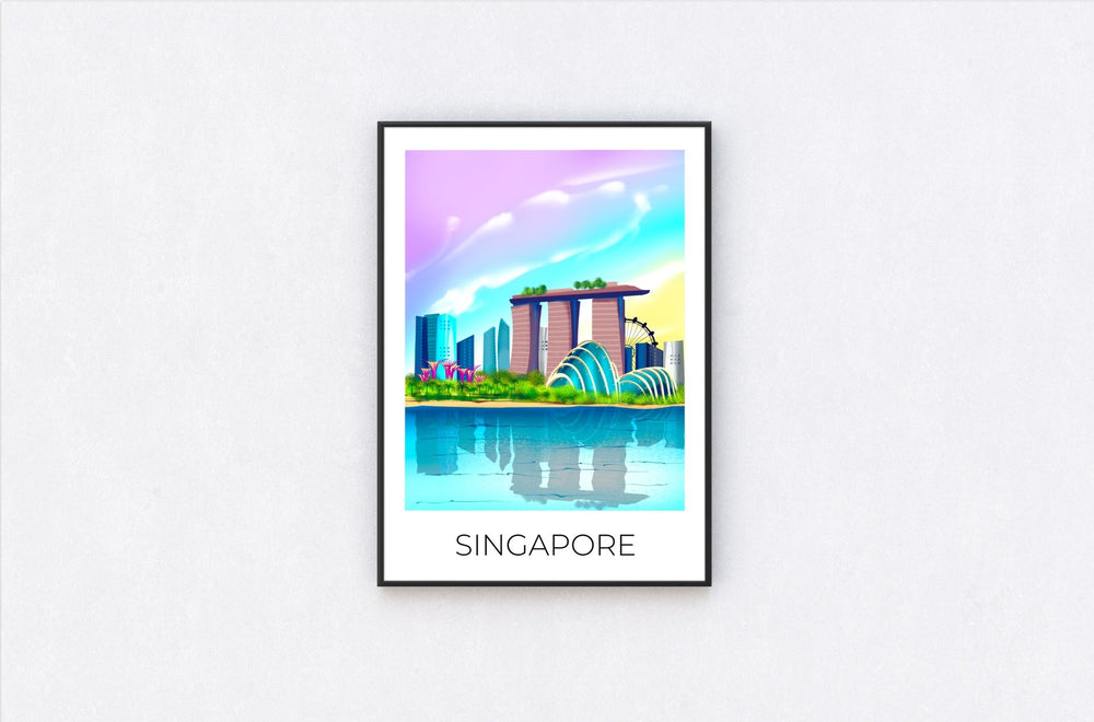 
                  
                    Singapore Travel Poster Print - Dreamers who Travel
                  
                