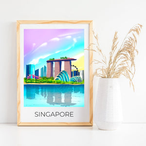 
                  
                    Singapore Travel Poster Print - Dreamers who Travel
                  
                