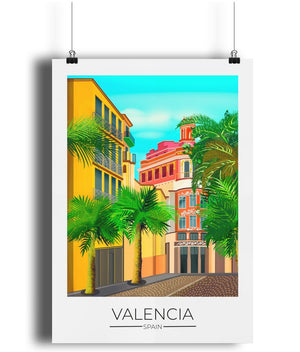
                  
                    Valencia Travel Poster Print - Dreamers who Travel
                  
                