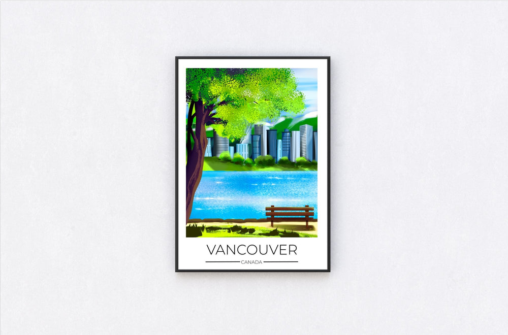 
                  
                    Vancouver Travel Poster Print - Dreamers who Travel
                  
                