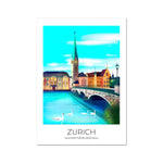 Zurich Travel Poster Print - Dreamers who Travel