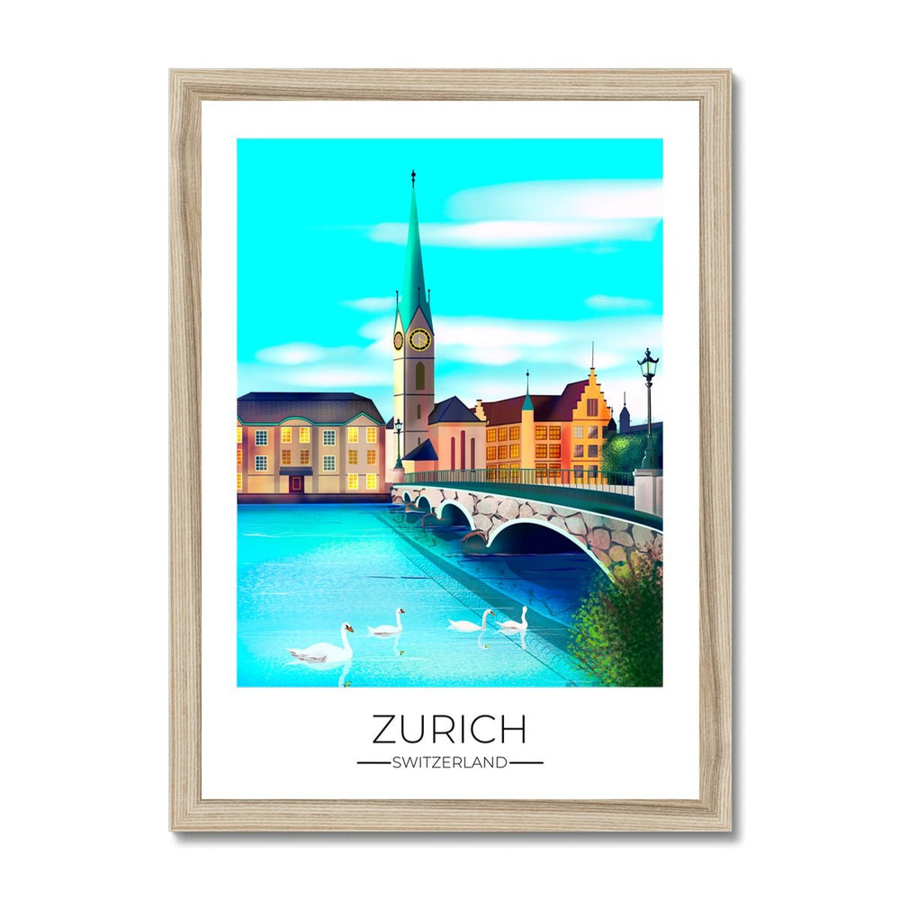 
                  
                    Zurich Travel Poster Print - Dreamers who Travel
                  
                